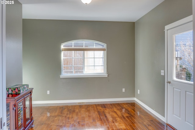 interior space featuring hardwood / wood-style flooring