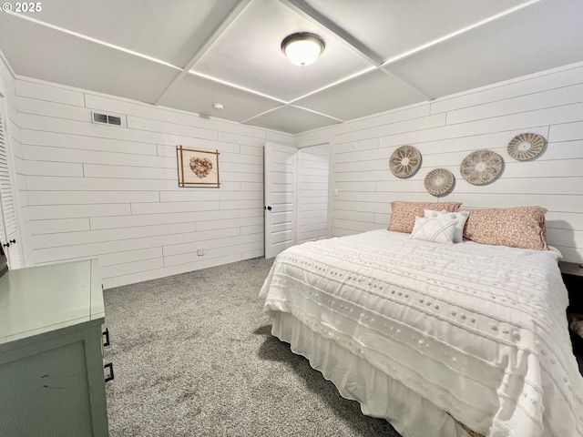 1082 E Highland Ave, Hermiston, OR 97838 - bedroom featuring wood walls and carpet floors
