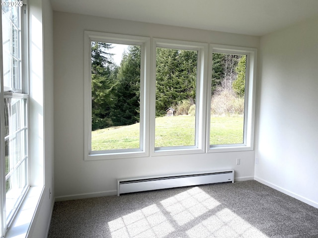 interior space with baseboard heating