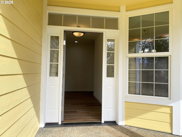 view of doorway to property