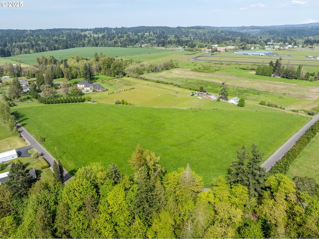 bird's eye view featuring a rural view