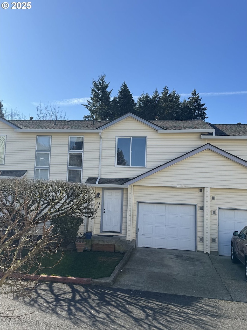 view of front of house with a garage and concrete driveway