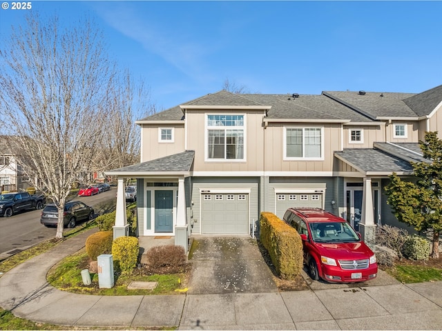 view of front of home featuring a garage