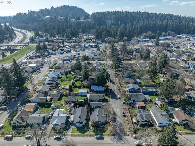 drone / aerial view with a residential view