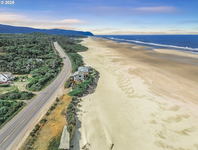 5353 SW Neal Ave, Waldport, OR 97394 - aerial overview of property's location with a water and mountain view