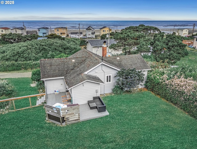 5353 SW Neal Ave, Waldport, OR 97394 - view from above of property with a nearby body of water