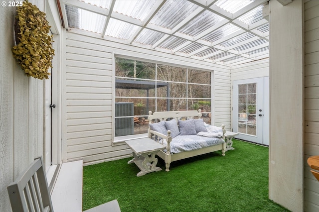 view of sunroom