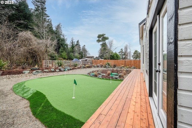 exterior space featuring a fenced backyard