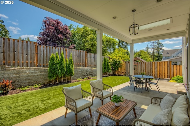 11723 NW Sadie St, Portland, OR 97229 - view of patio featuring outdoor lounge area and outdoor dining area