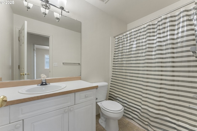 15629 NW Energia St, Portland, OR 97229 - bathroom with vanity, a shower with shower curtain, and tile patterned floors