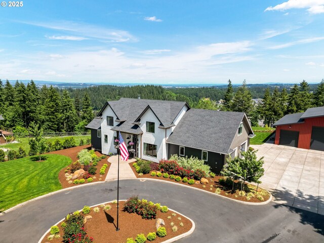 4040 Victor Point Rd NE, Silverton, OR 97381 - aerial view of property and surrounding area with a heavily wooded area