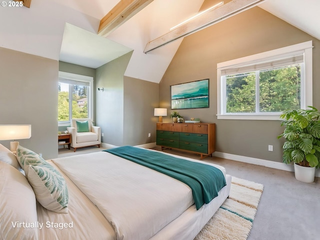 10193 SE Crescent Ridge Loop, Happy Valley, OR 97086 - bedroom with lofted ceiling and carpet floors