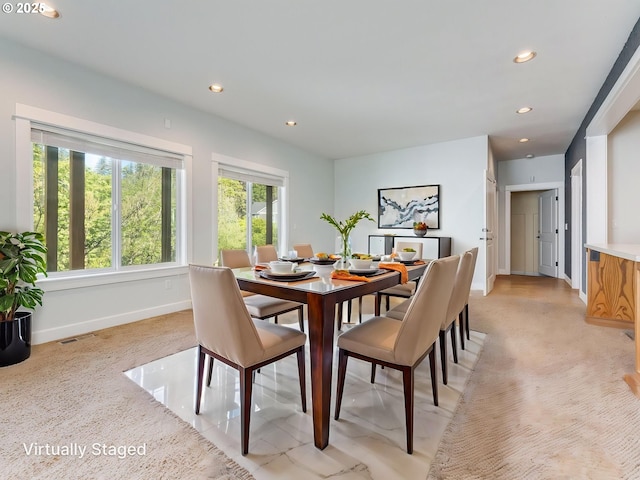 10193 SE Crescent Ridge Loop, Happy Valley, OR 97086 - dining room with recessed lighting and light carpet