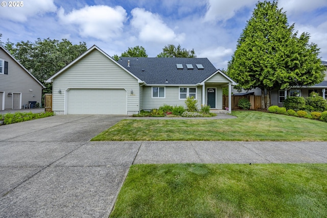 3618 Sterling Woods Dr, Eugene, OR 97408 - view of front facade featuring driveway, an attached garage, and a shingled roof