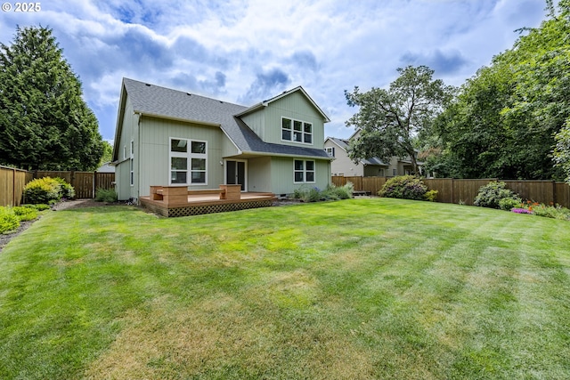 3618 Sterling Woods Dr, Eugene, OR 97408 - rear view of house featuring a shingled roof and a deck