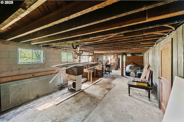 view of basement