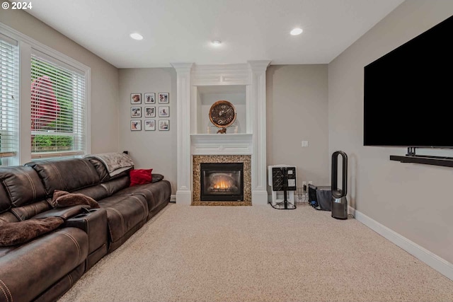 view of carpeted living room