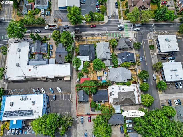 aerial view with a residential view