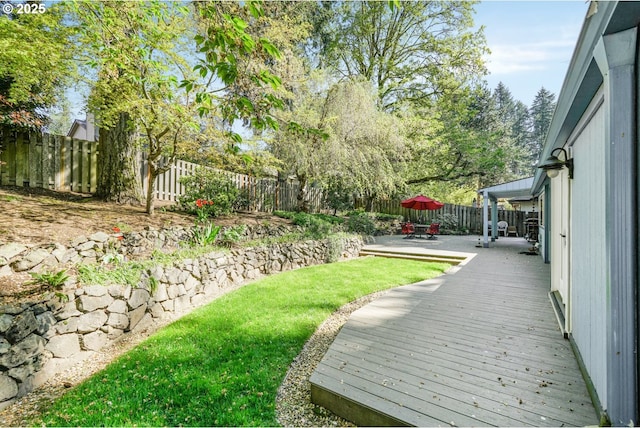 10145 SW Paulina Dr, Tualatin, OR 97062 - view of yard with a fenced backyard and a patio