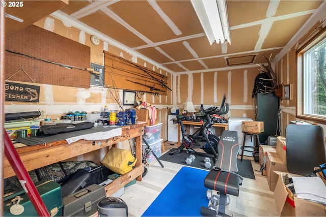1145 Newport Ave SW, Bandon, OR 97411 - below grade area with a workshop area