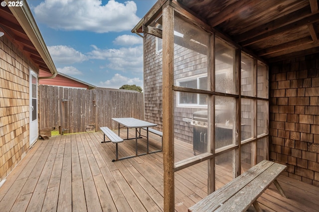 1145 Newport Ave SW, Bandon, OR 97411 - wooden deck featuring a grill