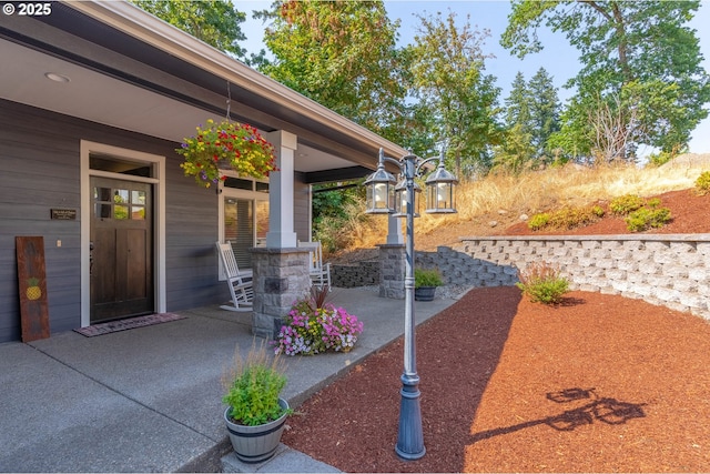 exterior space with a porch