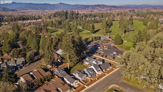 aerial view featuring a mountain view