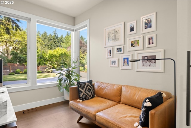 4480 Upper Dr, Lake Oswego, OR 97035 - living area with wood finished floors and baseboards
