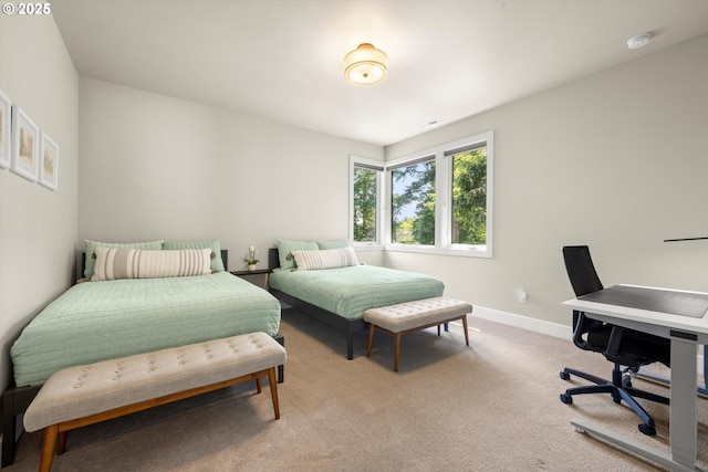 4480 Upper Dr, Lake Oswego, OR 97035 - carpeted bedroom with a desk and baseboards