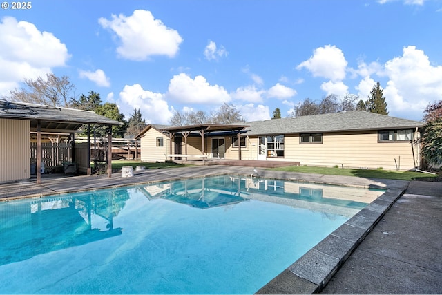 outdoor pool featuring a patio area