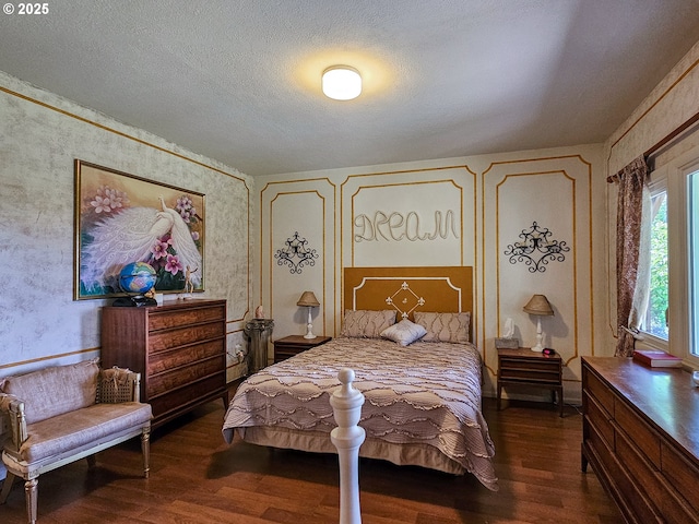 10059 SW 57th Pl, Portland, OR 97219 - bedroom with wood finished floors and a textured ceiling