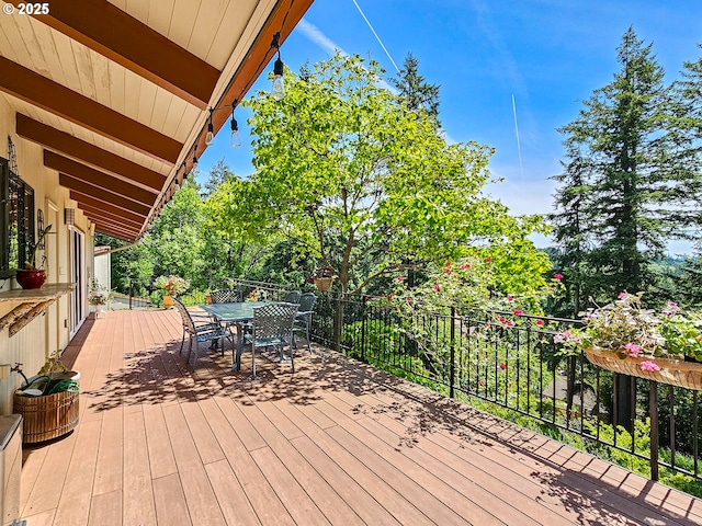 10059 SW 57th Pl, Portland, OR 97219 - deck with outdoor dining area
