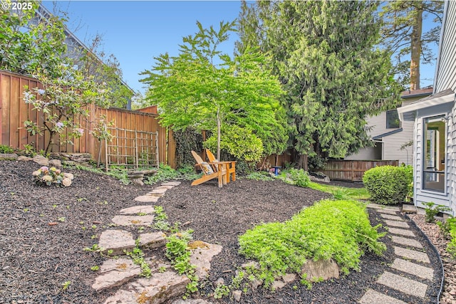 view of fenced backyard