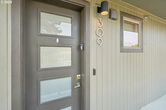 view of doorway to property