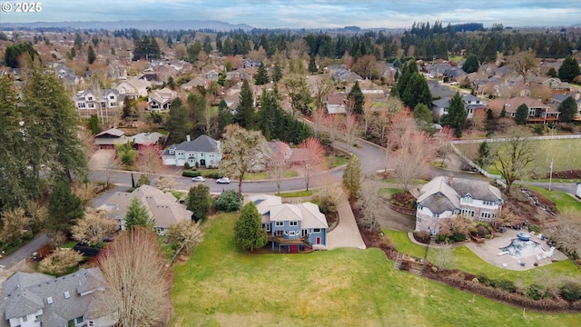 bird's eye view featuring a residential view