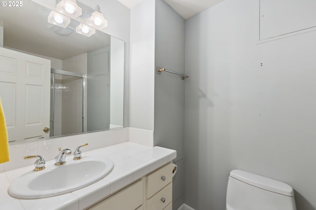3925 SW Humphrey Blvd, Portland, OR 97221 - bathroom featuring vanity and a shower with shower door