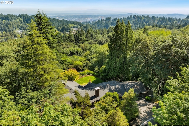 3925 SW Humphrey Blvd, Portland, OR 97221 - view from above of property featuring a forest