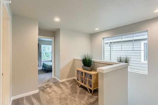 4451 SE Hardwood Ln, Hillsboro, OR 97123 - hallway featuring carpet, recessed lighting, and baseboards