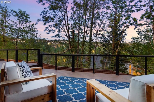 2964 NW Parkhurst Ter, Portland, OR 97229 - view of deck at dusk