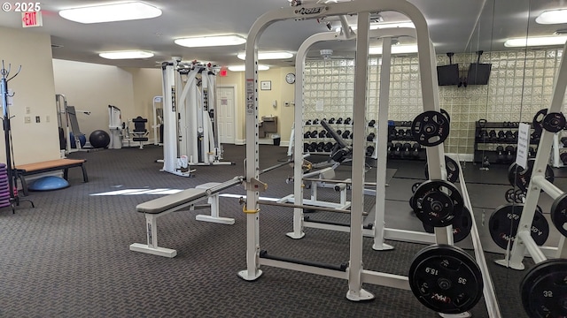 view of workout area