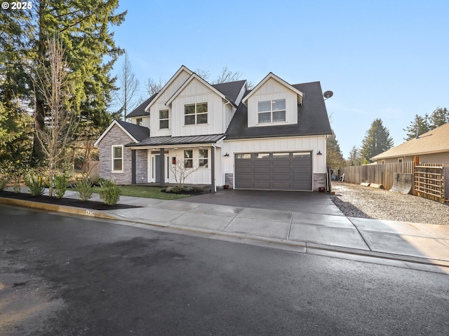 view of front of home featuring a garage