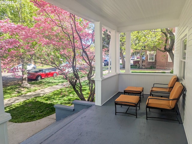 view of patio / terrace featuring covered porch