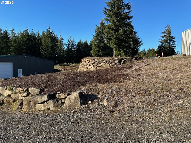 view of yard featuring an outdoor structure