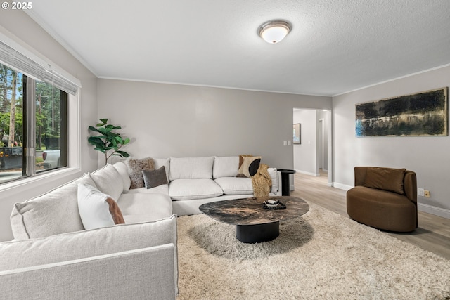 6401 Mcewan Rd, Lake Oswego, OR 97035 - living room with light wood finished floors, baseboards, and ornamental molding
