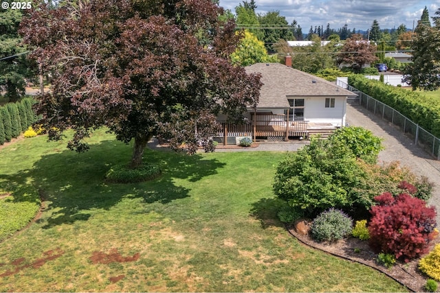 15182 Henrici Rd, Oregon City, OR 97045 - view of yard featuring a deck