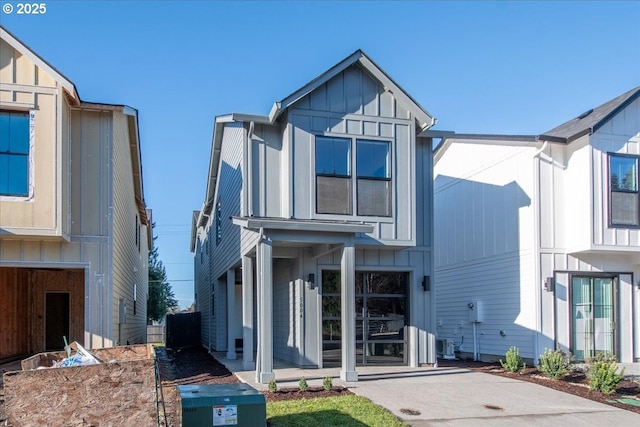 view of front of house with central AC unit