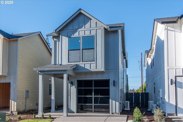 view of front of home with central air condition unit