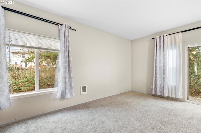 view of carpeted empty room