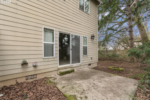 exterior space with a patio