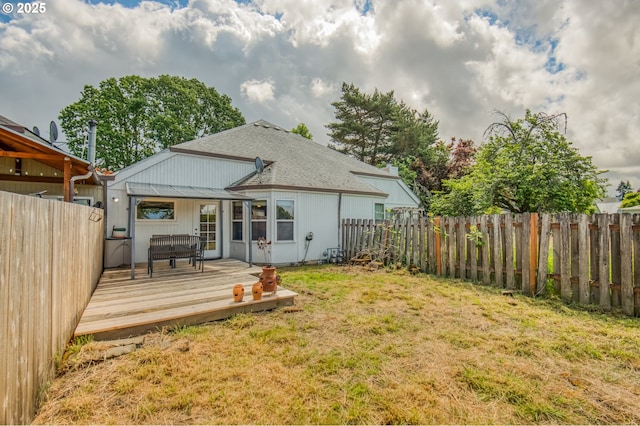 2251 SW Trachsel Dr, Beaverton, OR 97003 - rear view of house featuring a wooden deck